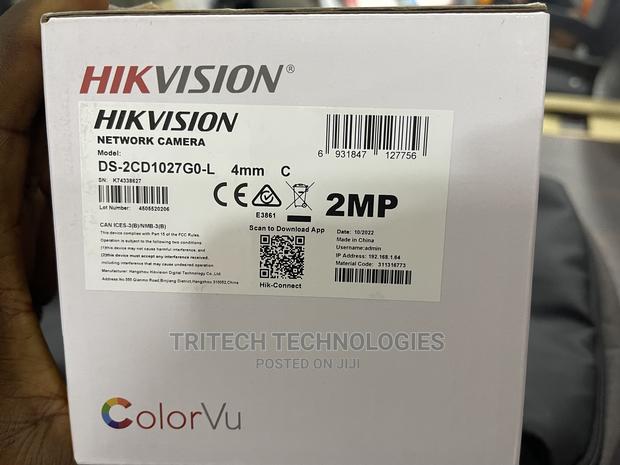 Hikvision Ds-2cd1027go-L 2mp Full Color Fixed Bullet IP · Photo 5