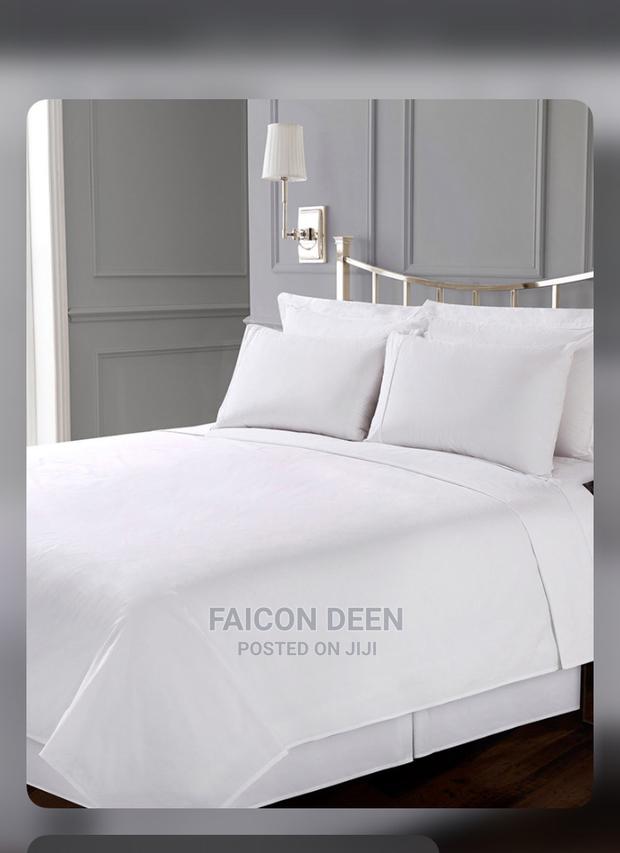 High Quality Pure White Bedsheets (Available in Diff Colors · Photo 1