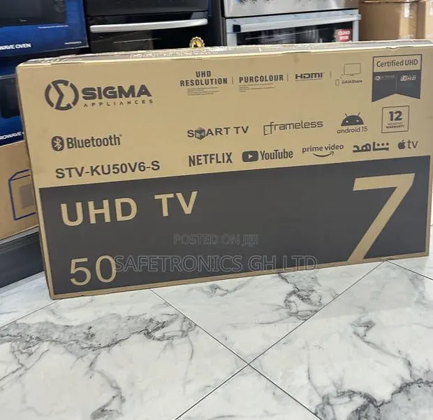 Get Accurate 50 Inch Smart Uhd Android Frameless Sigma Tv · Photo 1