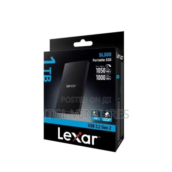 Lexar Sl300 Usb 3.2 Gen 2 Type-C Portable Ssd, Black – 1tb · Photo 1