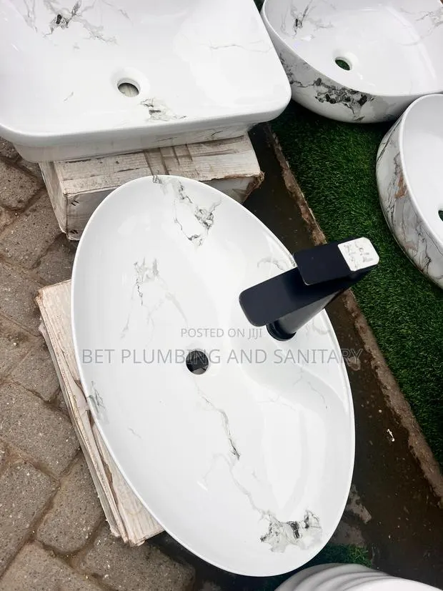 Italian Vanity Basin With Black Tap_complete_pedicure Basin · Photo 1