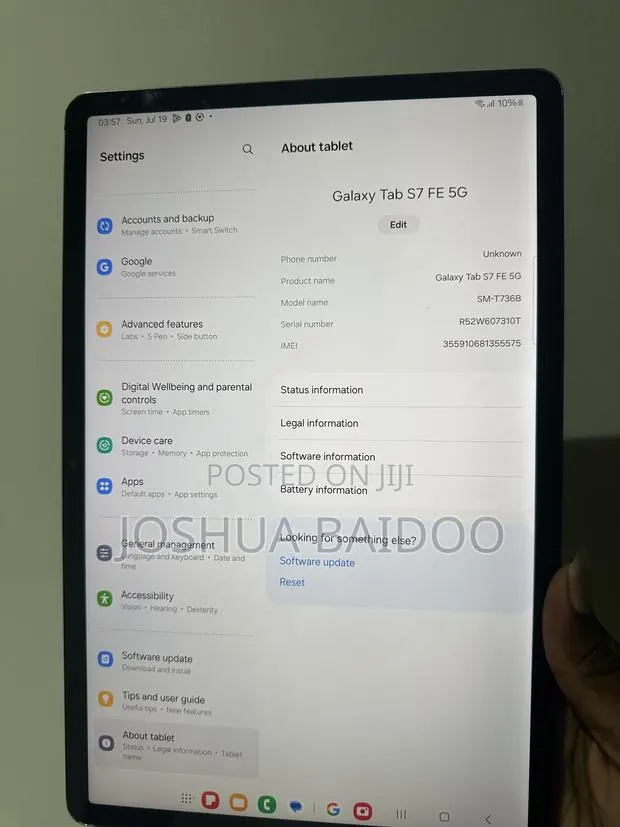 Samsung Galaxy Tab S7 FE 128 GB Black · Photo 1