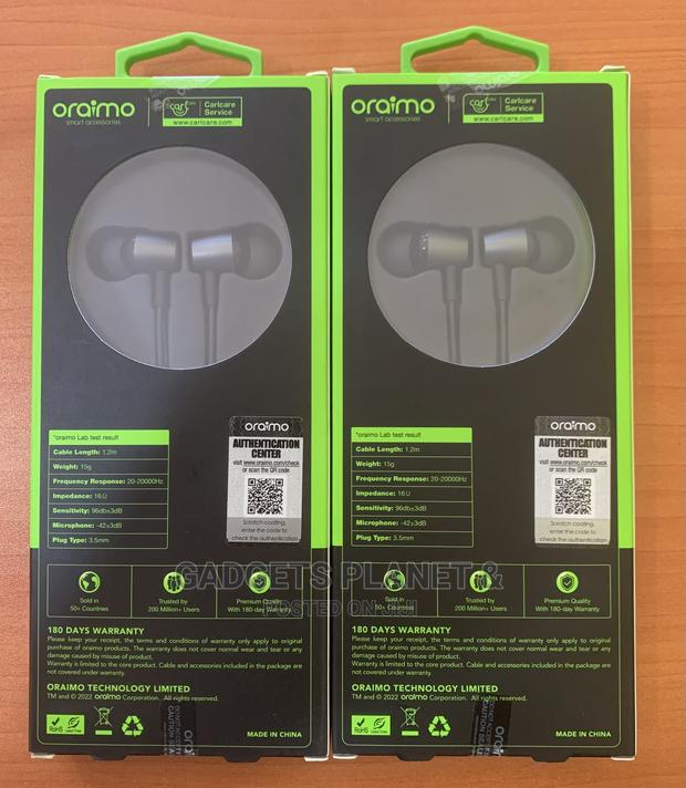 Oraimo Trumpet 3 Earphones Hifi Audio Clear Call / Oep - E40 · Photo 2