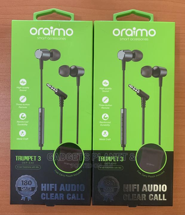 Oraimo Trumpet 3 Earphones Hifi Audio Clear Call / Oep - E40 · Photo 3