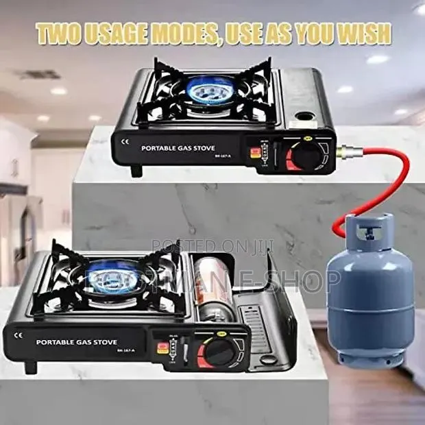 Camping Stove + 8 Gas Canisters (Connects to Home Cylinder) · Photo 1