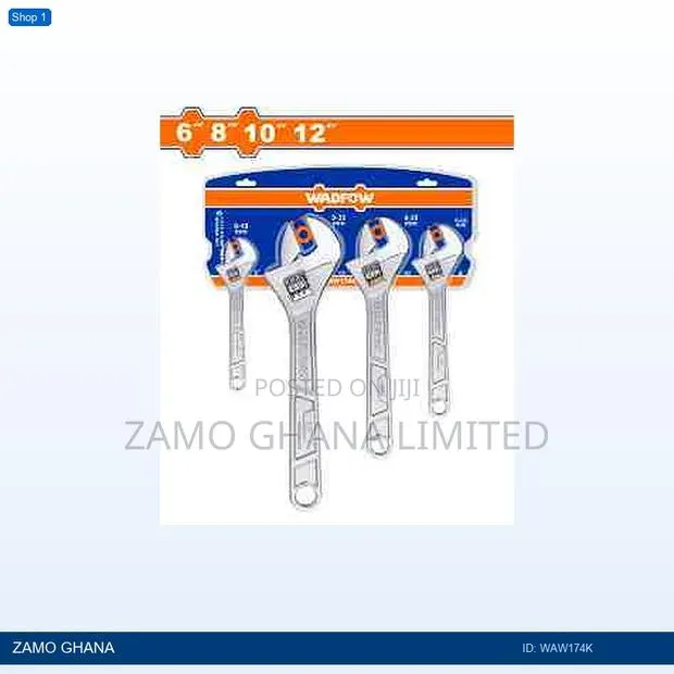 4 PCS Adjustable Wrench - Waw174k · Photo 1
