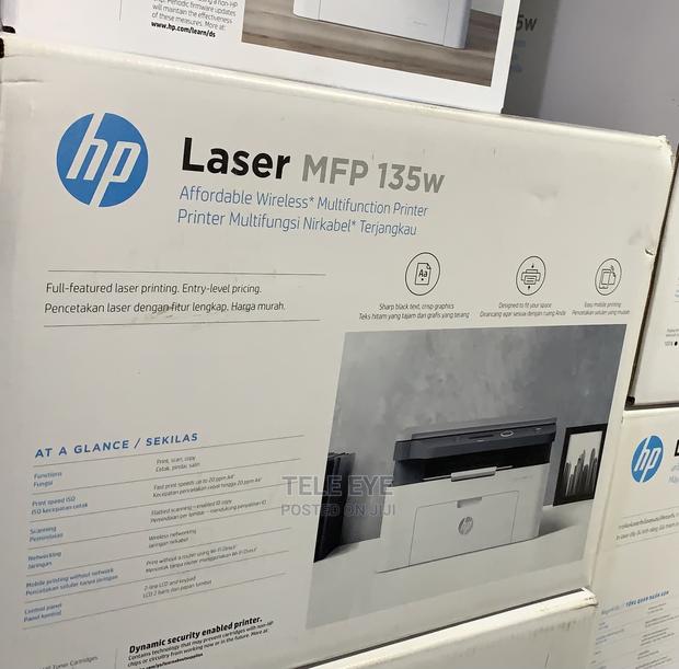 HP 135w Black and White Wireless Printer · Photo 1