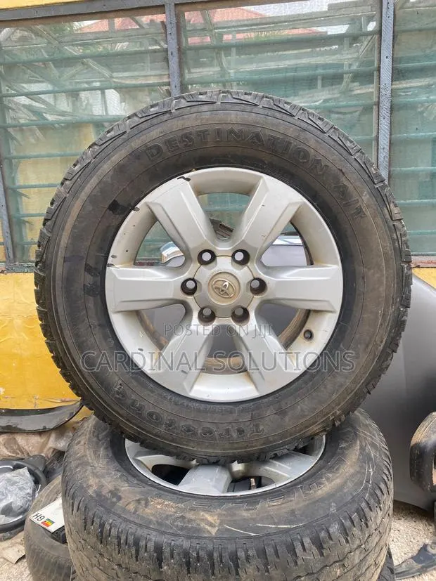 For SALE: Toyota Alloy Rims + Tires (Set of 5) — Barely Used · Photo 1
