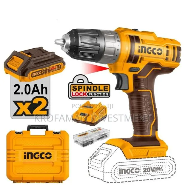 Ingco CDLI200528 Lithium-Ion Cordless Drill 20V 45nm · Photo 1