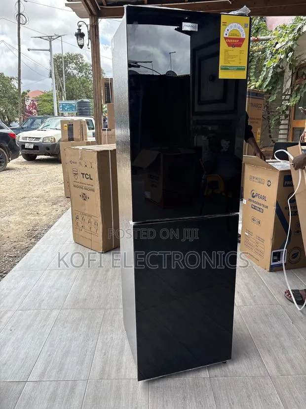 A Mirror Designed Nasco Double Door Fridge Bottom Freezer - 196 Litres · Photo 1