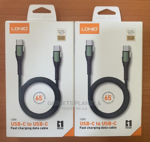 LDNIO 65W Fast Charging Sync Data Cable 1M USB-C to C · Photo 2