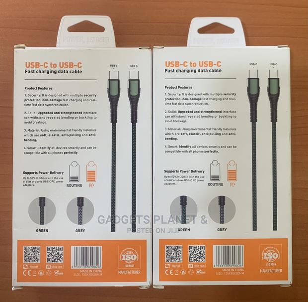 LDNIO 65W Fast Charging Sync Data Cable 1M USB-C to C · Photo 3