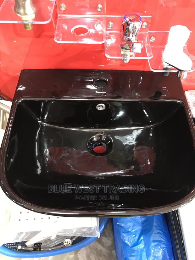 Wall Hung Basin - Black and Gold Basin · Photo 5