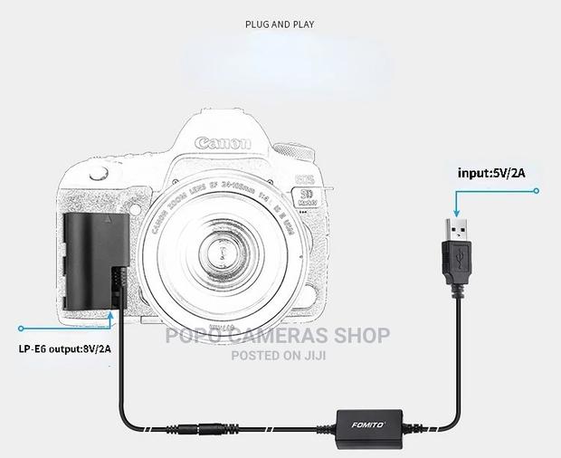 LP E6 Dummy Battery With USB · Photo 2