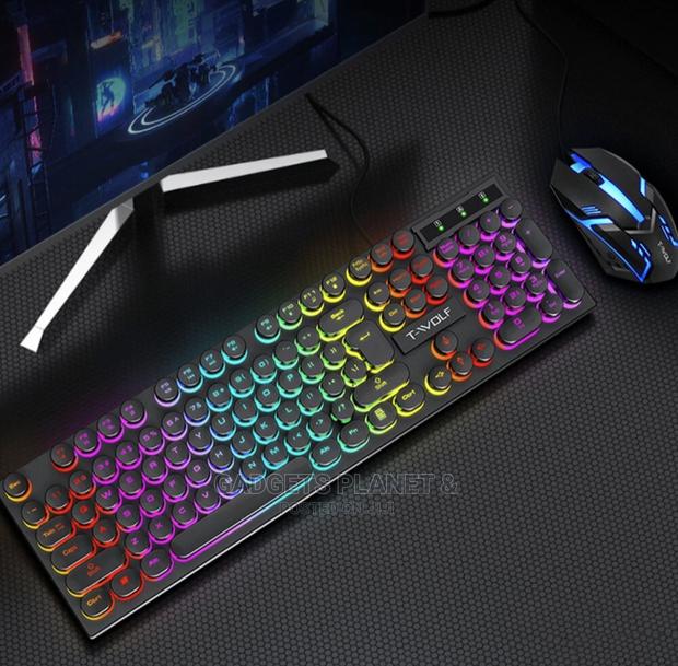 T-Wolf RGB Backlit Gaming Keyboard and Mouse Set - Tf270 · Photo 1