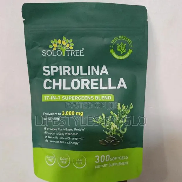 Solo Tree 17in1 Spirulina Chlorella Softgels Super Blend 300 Softgels · Photo 1