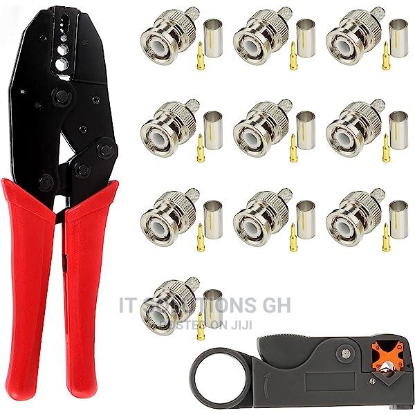 Rg60 BNC Crimp Connectors and Coax Cable Crimp Tool for Rg5 · Photo 1