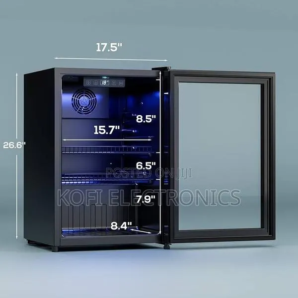 Optm-Kvc90 Showcase Fridge With Clear Glass Display Door · Photo 1