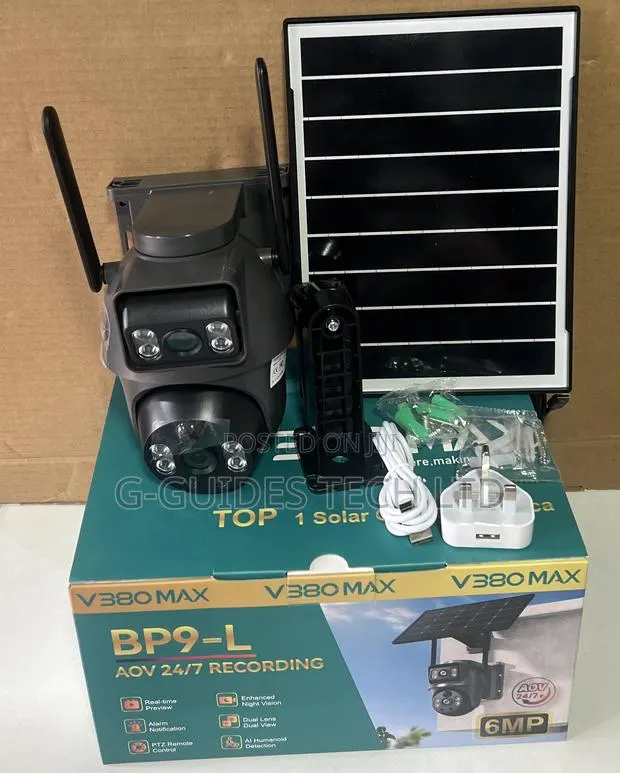V380 Max BP9-L 6MP Solar-Powered PTZ Dual Lens Security Camera · Photo 3