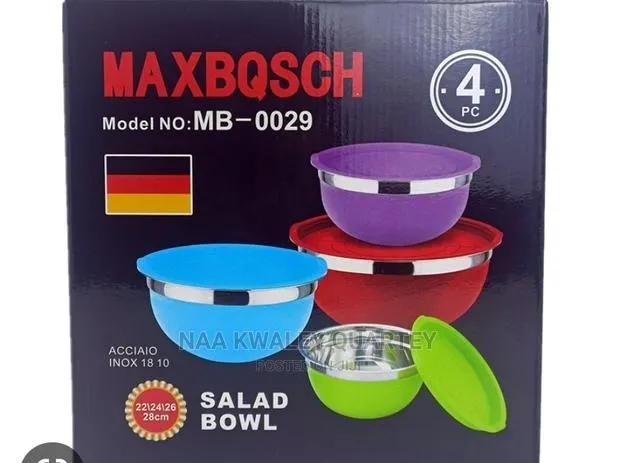 4pcs Set Coated Steel Mixing Bowls · Photo 1