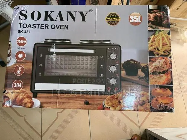 SOKANY SK-437 35L Toaster Oven With Dual Hot Plates 3200W · Photo 1