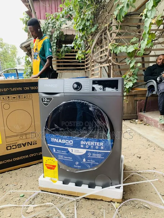 Text Us for Nasco 10KG Front Load Washing Machine (NASFL-JS10KG-S) · Photo 1
