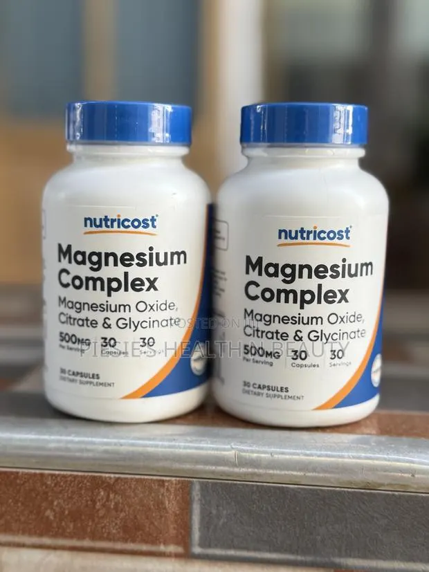 Nutricost Magnesium Complex 500mg, Oxide, Citrate, and Glycinate, 30s · Photo 1