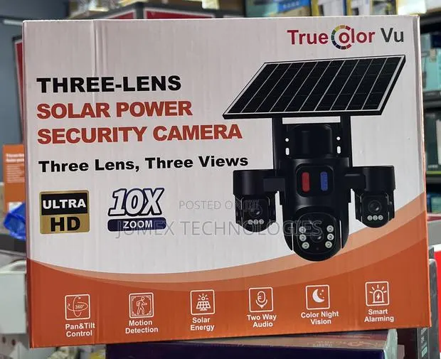 WIFI 3 Lens Solar Camera True Colorvu 15mp G15-Tl-Wifi App: EseeCloud · Photo 1