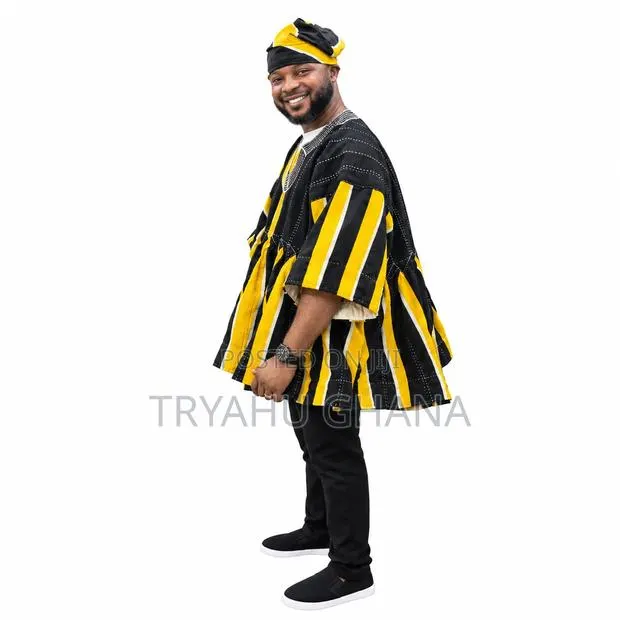 Black-White and Yellow Fugu Smock for Everyday Wear-Tryahu Deals · Photo 1