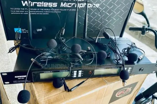Shure AM-401 4in1 Professional Lapel Microphones With the Head Mics · Photo 1