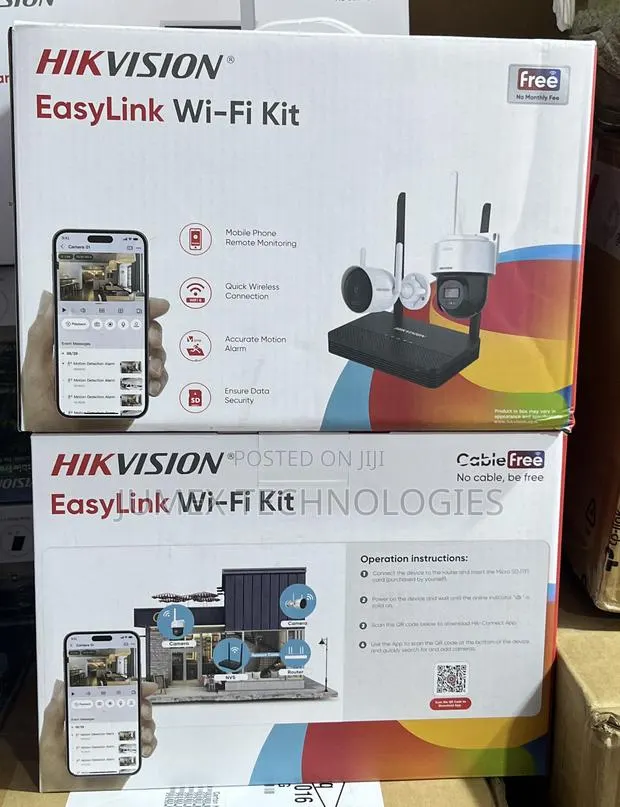 Hikvision Easylink Wifi Kit Nks424wbph 4mp Camera Kit Cable Free · Photo 1