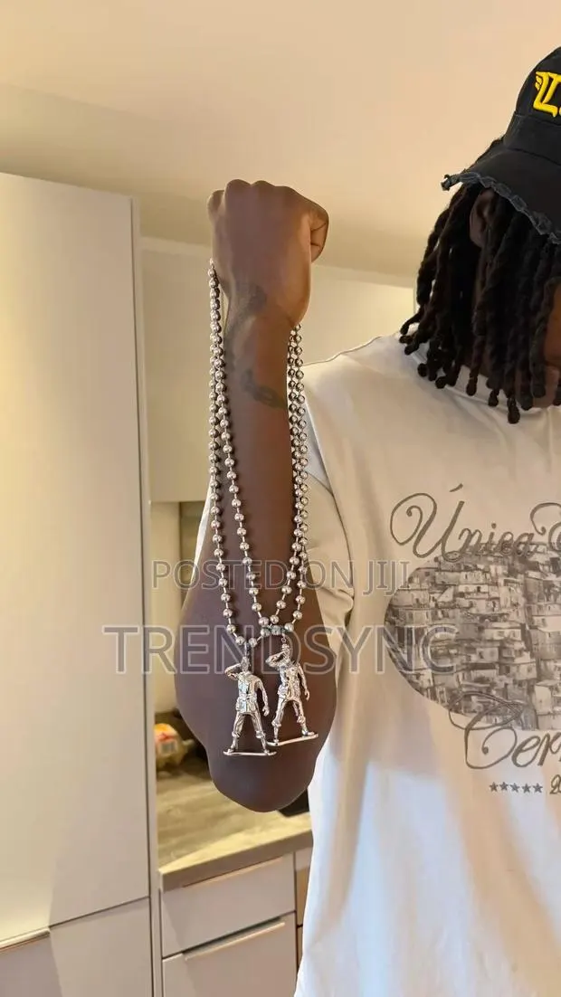 Premium Soldier Bead Steel Necklace - Urban Streetwear Gold Silver · Photo 1
