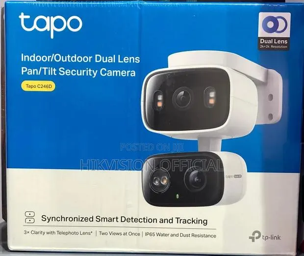 Tapo C246d New Indoor/Outdoor Dual Lens Pan/Tilt Security Camera · Photo 1