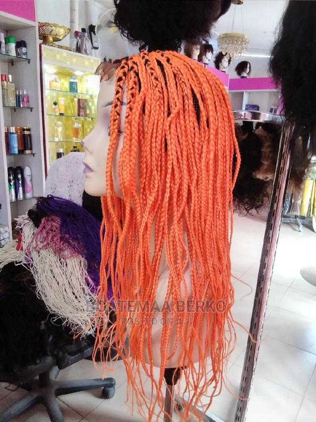Orange Coloured Rasta Braided Wig · Photo 4