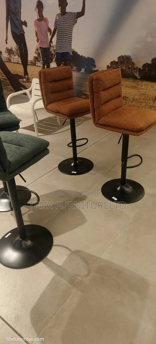 Bar Stool (Orange Seater Black Base) · Photo 1