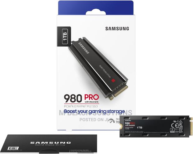 Samsung 1TB 980 PRO M.2 Nvme SSD With Heatsink · Photo 1