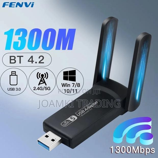 1300 MPS Usb 3.0 Wifi Adapter Bluetooth D-Band Network Card · Photo 1