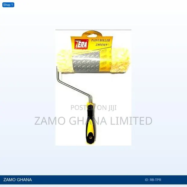 Roller Brush 9 Inch TPR Handle Yellow/Black - Rb-TPR · Photo 1