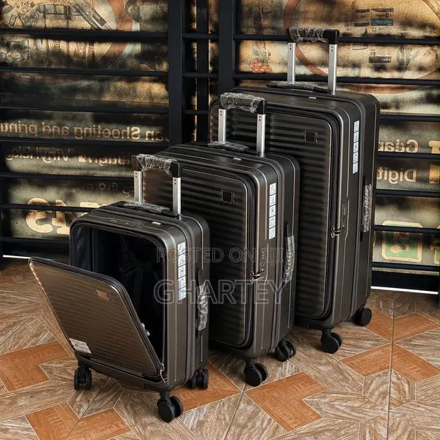 3-Piece Set Front Opening Luggage Set Light Weight Materials · Photo 1