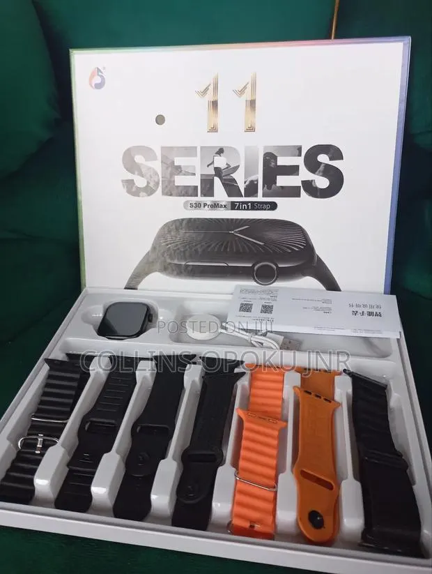 Ultra S30 Pro Max Series 11 (7-in-1) Straps Combo - Black · Photo 1