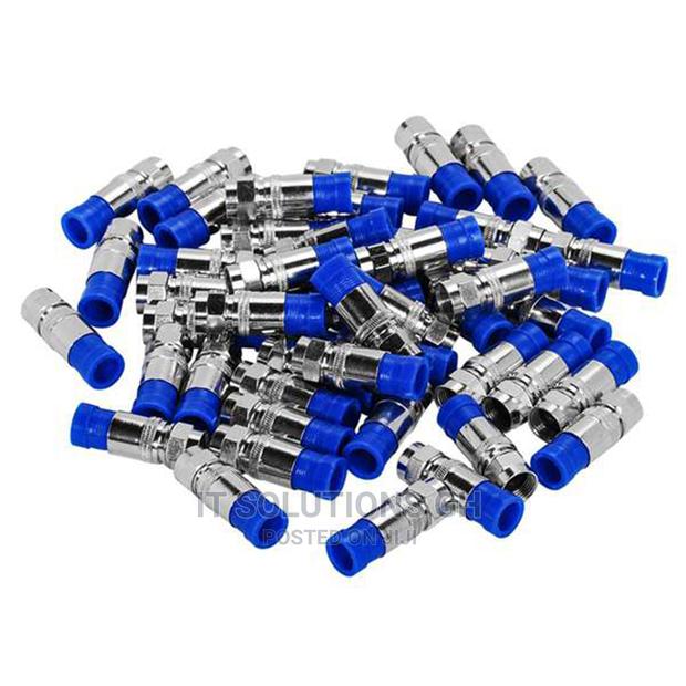RG6 Compression Connectors Coaxial Cable Waterproof Connecti · Photo 1