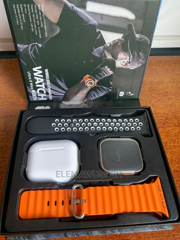 Ultra 8 Max Smart Watch Plus Free Airpods and Extra Straps · Photo 1