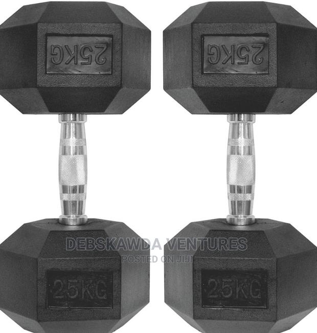 25kg Pair - Hex Dumbbells · Photo 1