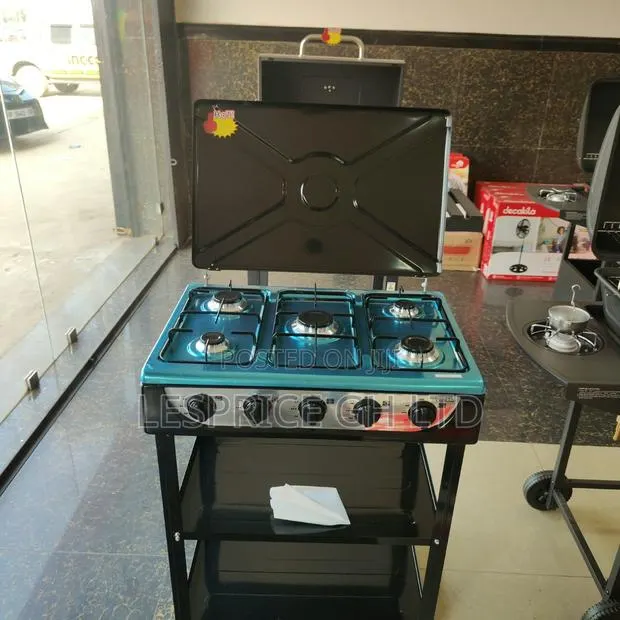 Founders Day Promo on Our Fantastic 5 Burner Gas Stove With Shelf · Photo 1
