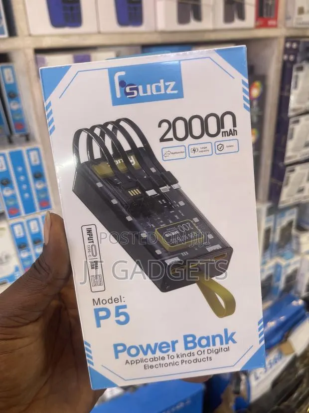 Fsudz P5 20000mAh Power Bank — Built-in Multi-Cables · Photo 1