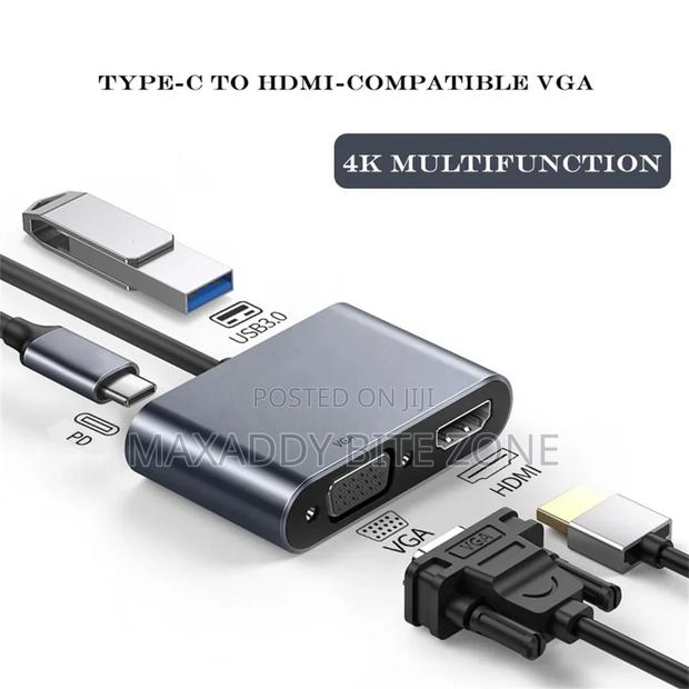 4 in 1 Usb Hub Type-C to Pd+Vga+Usb Adapter Converter · Photo 2