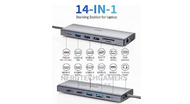 USB C Docking Station Dual Monitor, 14 in 1 · Photo 3