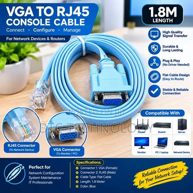 Console Cable Vga to Rj45 · Photo 1