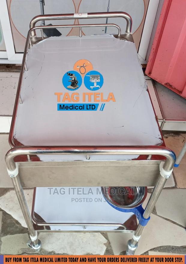 Medicine Trolley (2 Steps Stainless With Drawer) · Photo 1
