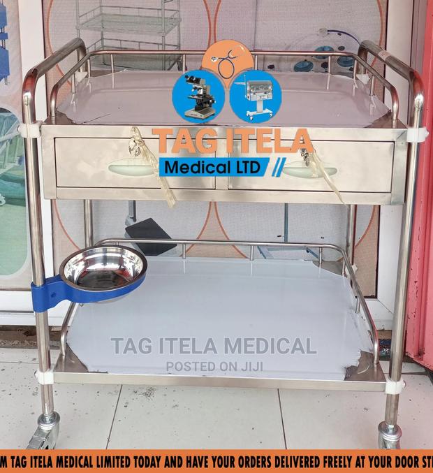 Medicine Trolley (2 Steps Stainless With Drawer) · Photo 3